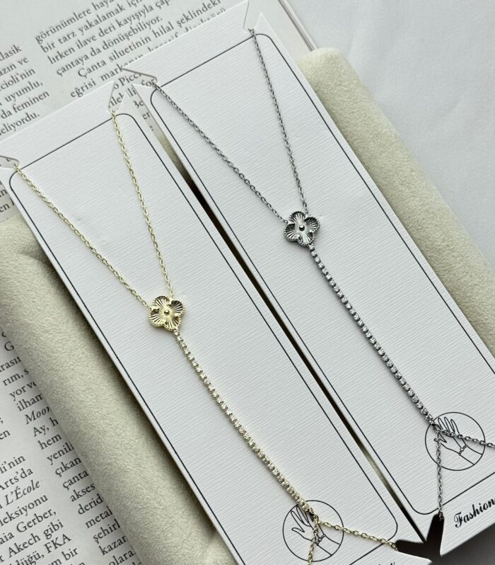 GONCA DETAYLI ŞAHMERAN GOLD ZİRKON TAŞLI